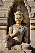 Ananda temple Bagan, Myanmar. Dvarapala statues on either side of temple entrances. 